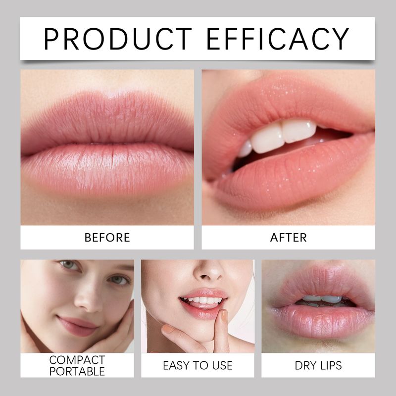 EELHOE Moisturizing And Moisturizing Lip Balm, Daily Gentle Care Lip Skin Glossy Hydrating Plump Lip Balm_voghion.com