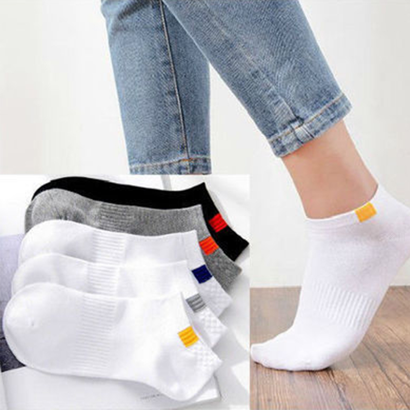 10 bucăți = 5 perechi/lot vară bumbac scurt moda respirabil bărbat șosete casual confortabile pentru bărbați albi fierbinți_voghion.com