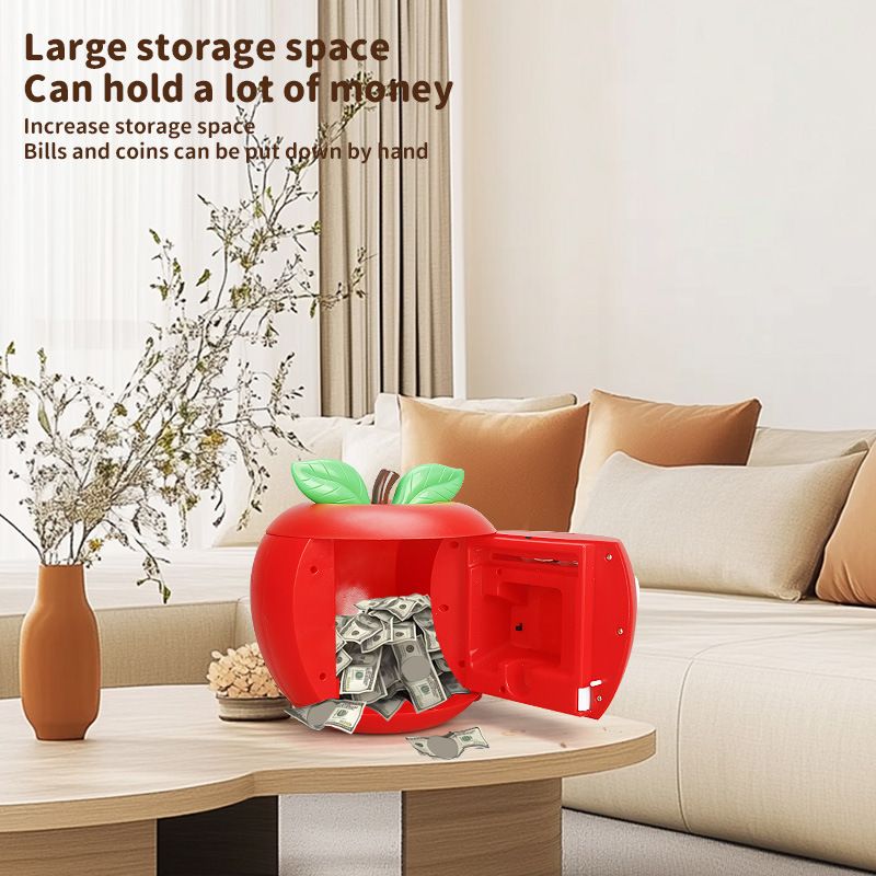 Salvadanaio per bambini con impronta digitale - Mini cassaforte sicura con blocco password, moderno salvadanaio in ABS per casa e ufficio_voghion.com