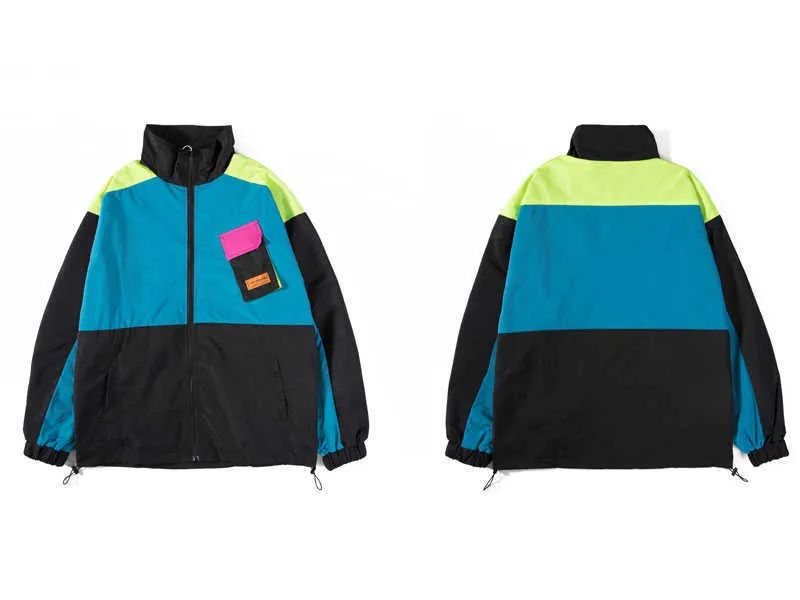 Herrjackor GONTHWID Hip Hop Vintage träningsjacka Streetwear Color Block Patchwork Windbreaker Zip Up Coats 2022 Herr_voghion.com