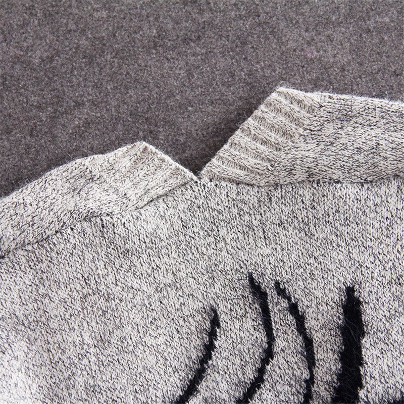 Women's Clothing New Women's Abstract Bat Sleeve Simple Medium Long Sweater Cardigan Jacket _voghion.com