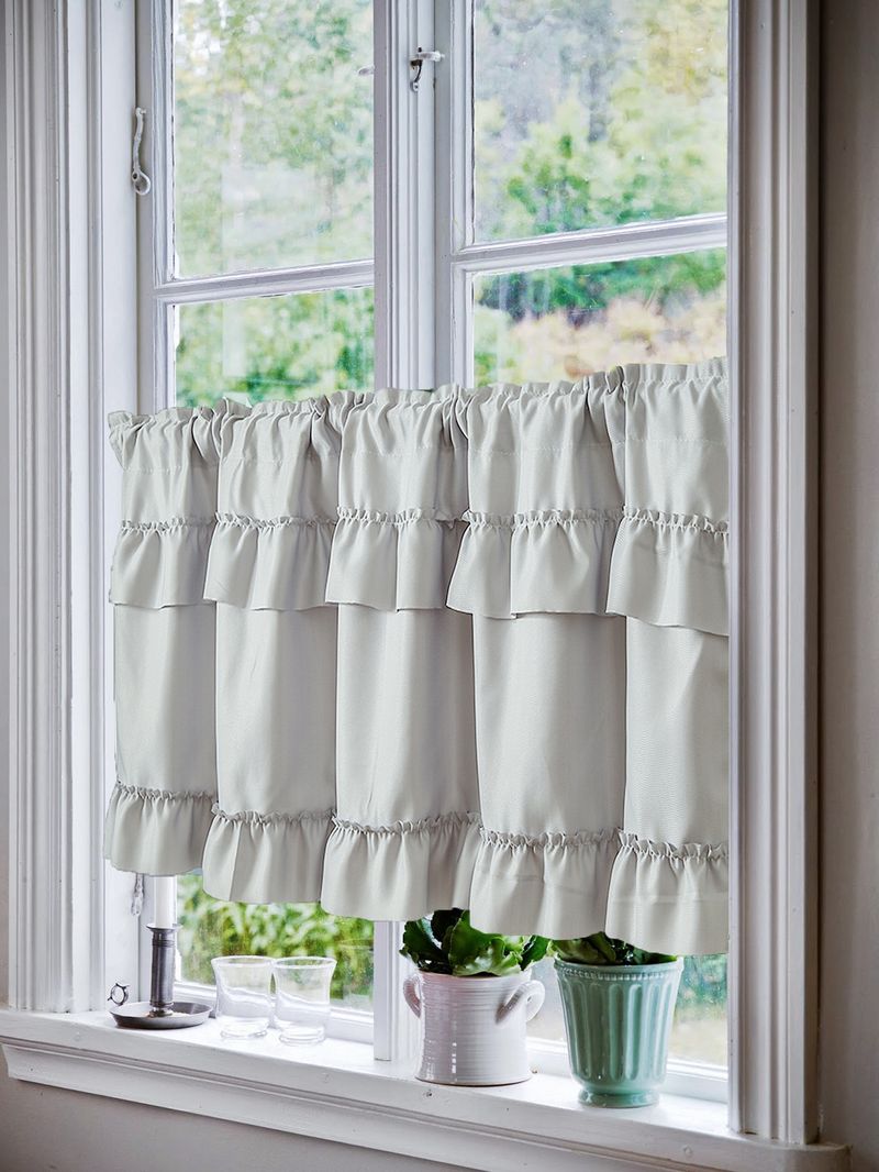 Cortinas semitransparentes modernas – cortinas de poliéster com babados para sala de estar (forro 100% blackout opcional, sem necessidade de furação, branco/prata/verde)_voghion.com
