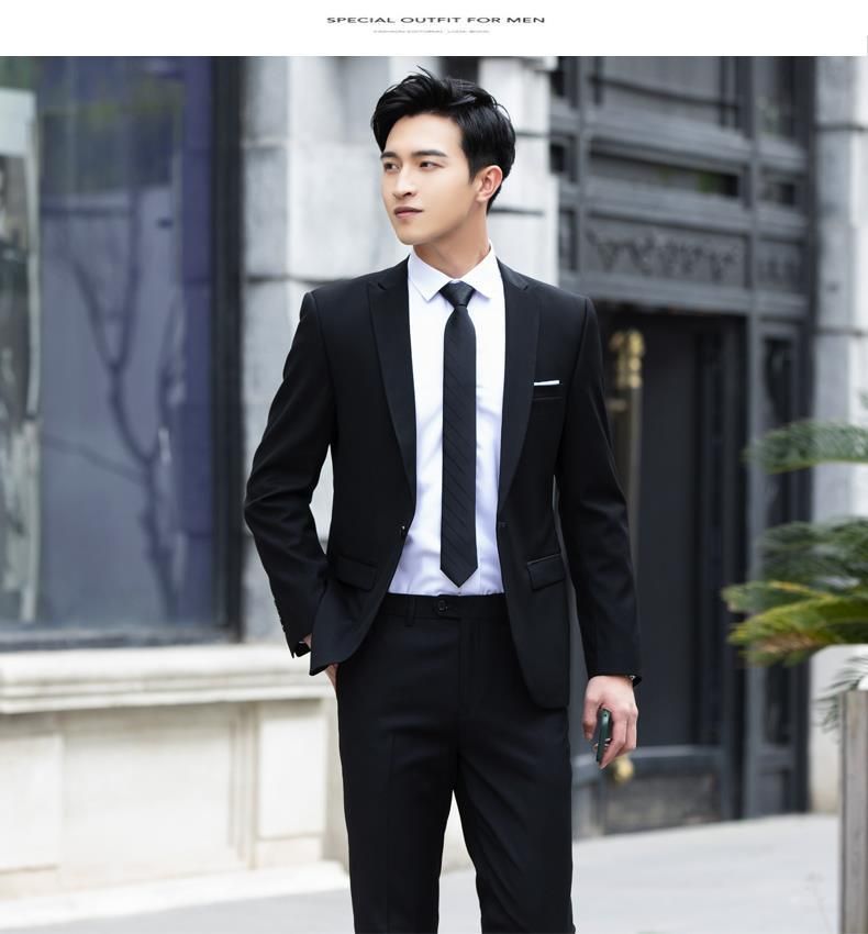 Abbigliamento maschile Fratello Abito Sposo Matrimonio Business Casual Professionale Formale Abito Autunno_voghion.com