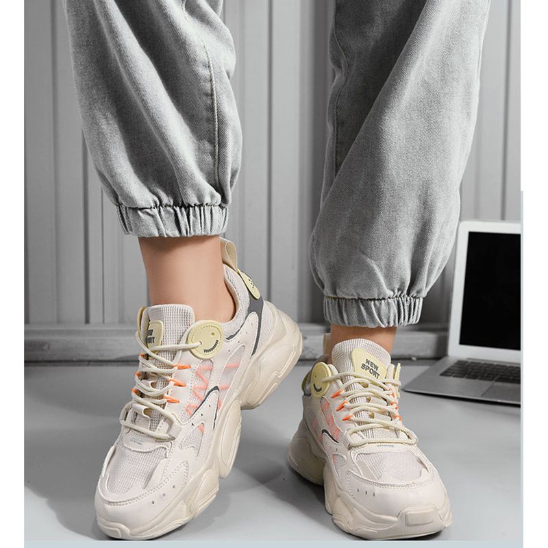 Daddy Men's 2024 New Summer Autumn Breathable Ins Versatile Thick Sole Height 3cm Sports Large Size 45 China-chic Shoes_voghion.com