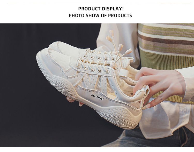 Scarpe da ginnastica in rete bianche traspiranti per studenti, versione coreana bassa 2025 primavera ed estate, scarpe da ginnastica in rete, scarpe per sport acquatici_voghion.com