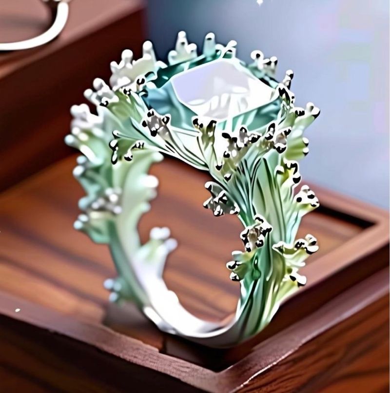 Anelli Nuovo Anello Creativo Corallo Oceano Smaltato Irregolare Anello Moda Personalità Temperamento_voghion.com