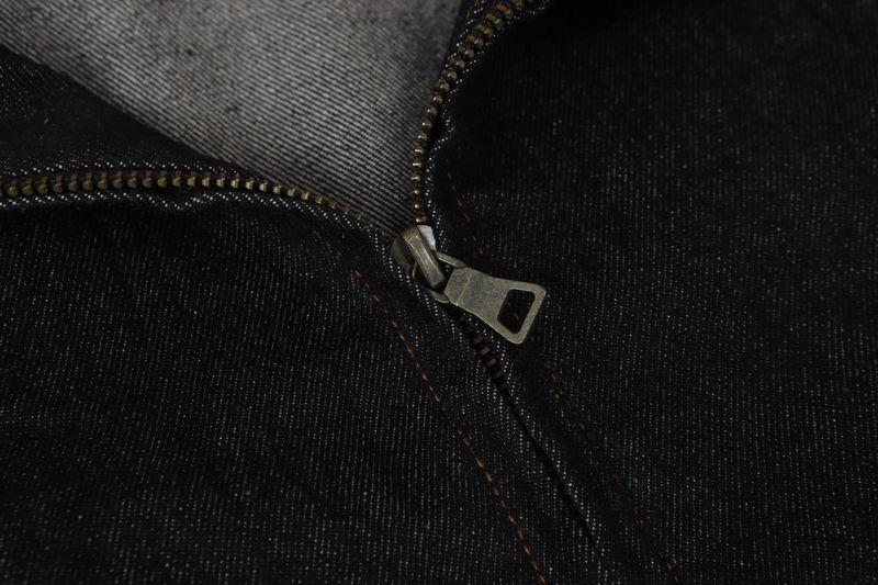 Giacca in denim lavato patchwork ricamato stile americano Eon Modish 25_voghion.com