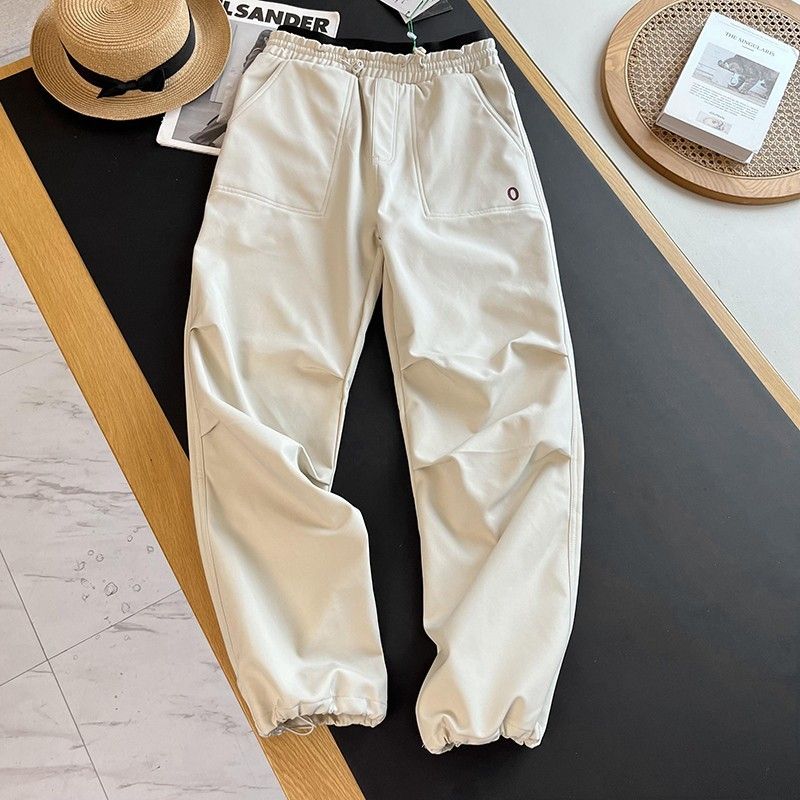 Japanese Style Rose Same Style~ Fleece-Lined Soft Shell Jacket Winter Paratrooper Outdoor Waterproof Casual Hiking Pants_voghion.com