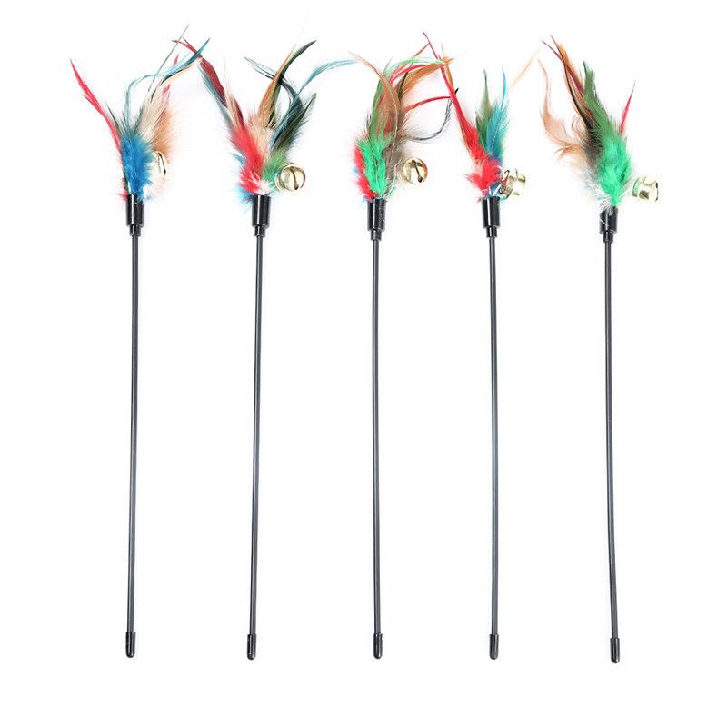 Colorful Feather Three Specifications Internet Celebrity Cat Teaser Wand Pet Toy_voghion.com