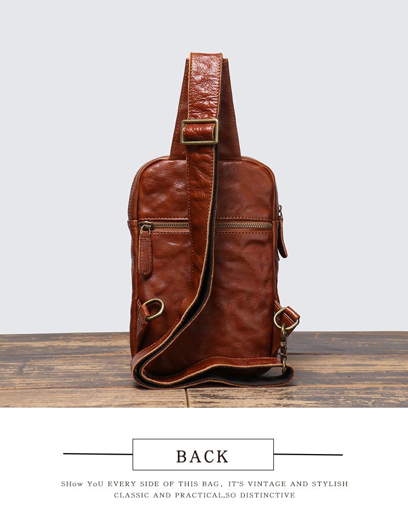 Nouveau sac de poitrine en cuir rétro pour hommes avec sac à bandoulière simple de grande capacité, sac à dos à bandoulière pour femmes, sac pour hommes en cuir résistant à l'usure_voghion.com