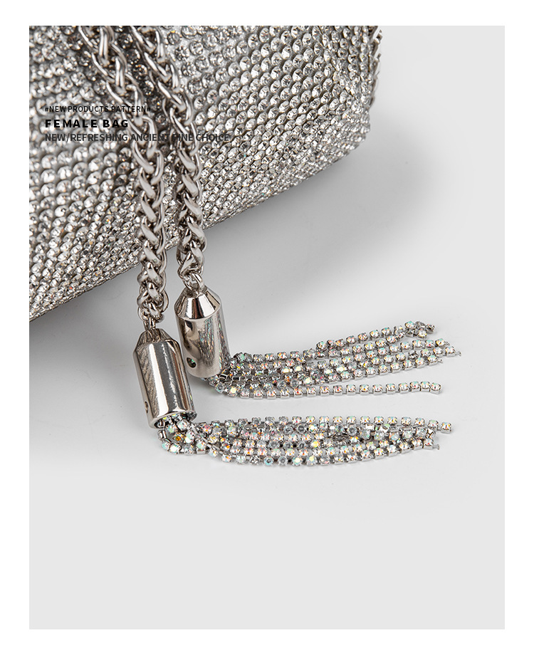 Akryl Hot Diamond Bag Dammiddagsväska Lyx Tofsväska Kedjeväska Mångsidig handhållen Crossbody-väska med en axel_voghion.com