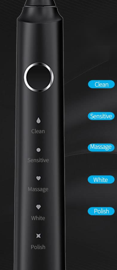 Bürstenköpfe Sonic Electric Inductive Charging Soft Hair Tragbare Zahnbürste für Erwachsene Geschenk Smart Zahnbürste_voghion.com