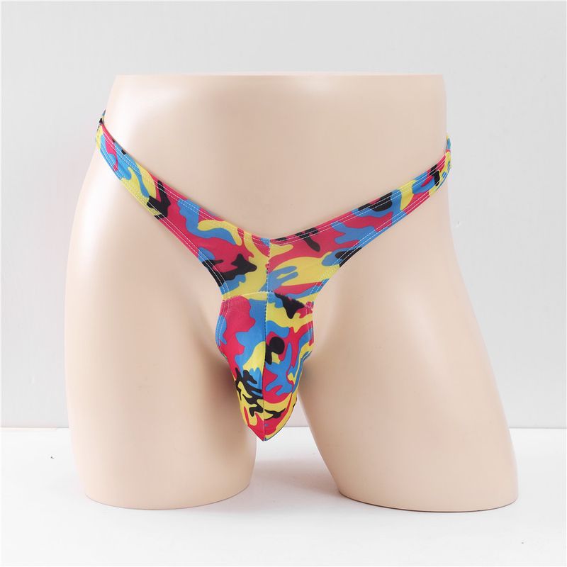 Calcinha masculina Beauty New U Convex Pouch, tanga grande, cor brilhante, elástica, sexy, cintura baixa_voghion.com