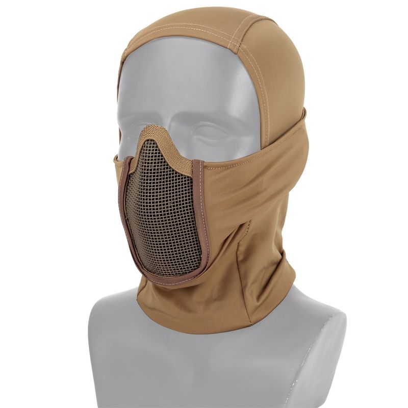 QFV50704555550<== Cross-Border Outdoor Dustproof Sunproof Cycling Face Mask Windproof Neck Warmer Breathable Steel Mesh Tactical_voghion.com