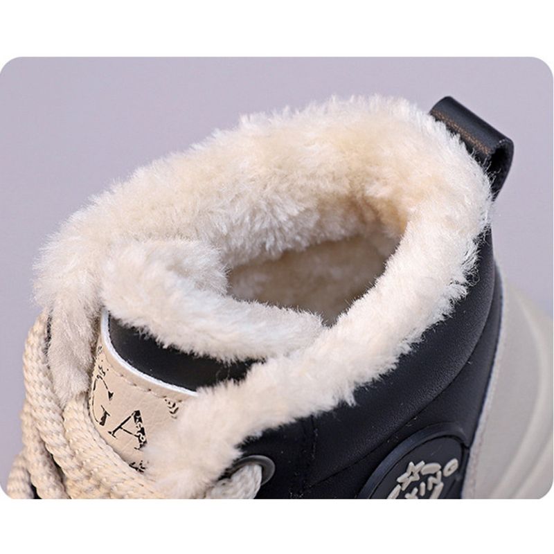 Stivali da neve da donna nuovi, spessi, in velluto, caldi, in cotone, scarpe alte, piccole, bianche_voghion.com