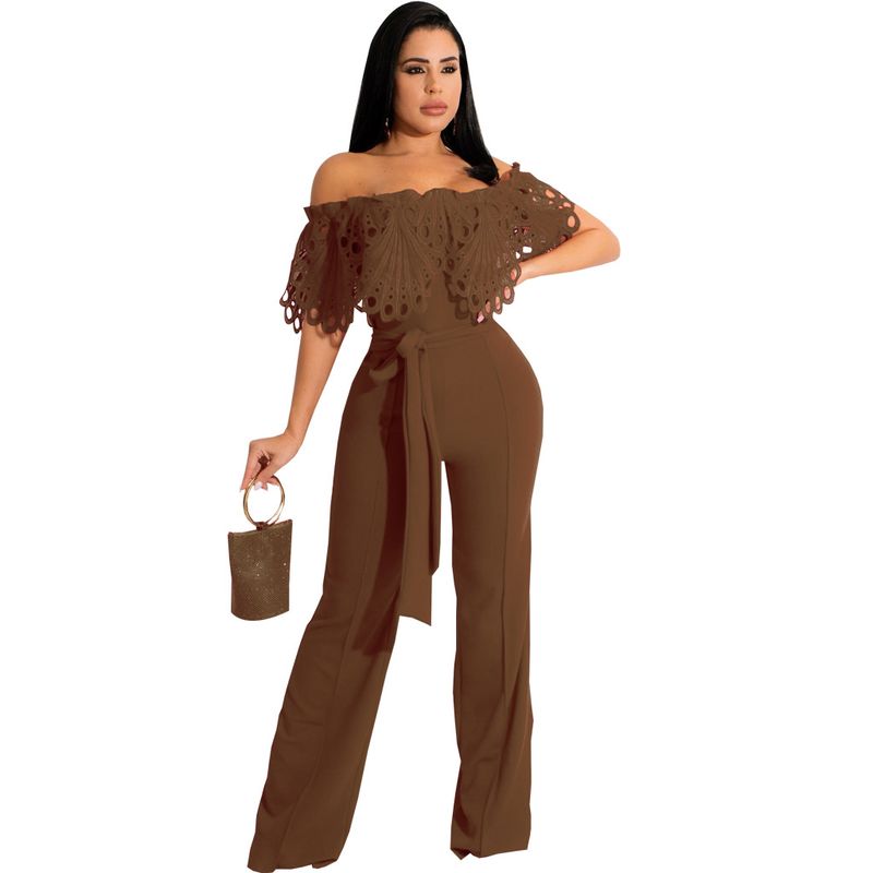 Europeisk och amerikansk sexig fashionabel enfärgad jumpsuit med tubtopp_voghion.com