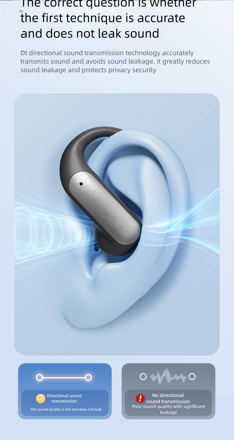 M118 Long Battery Life Ear Hook Non-In-Ear Private Model Noise Cancelling New AI Translation Wirels Bluetooth_voghion.com
