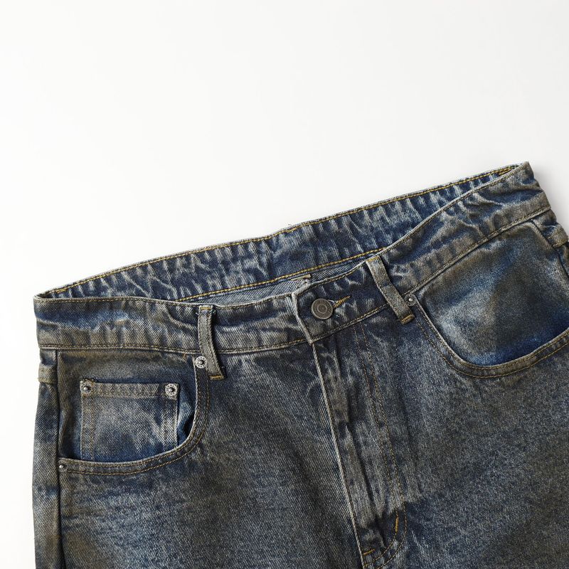 YON MODISH Abbigliamento maschile Autunno 2024 Nuovo prodotto Meichao High Street Pantaloni da cowboy lavati e usati_voghion.com