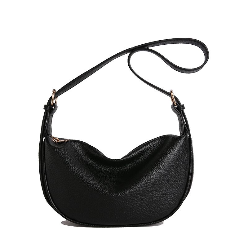 New Casual Phone Crossbody For Women, Niche High-end Dumpling Bag, Lightweight Soft Leather Wide Strap Shoulder Bag_voghion.com