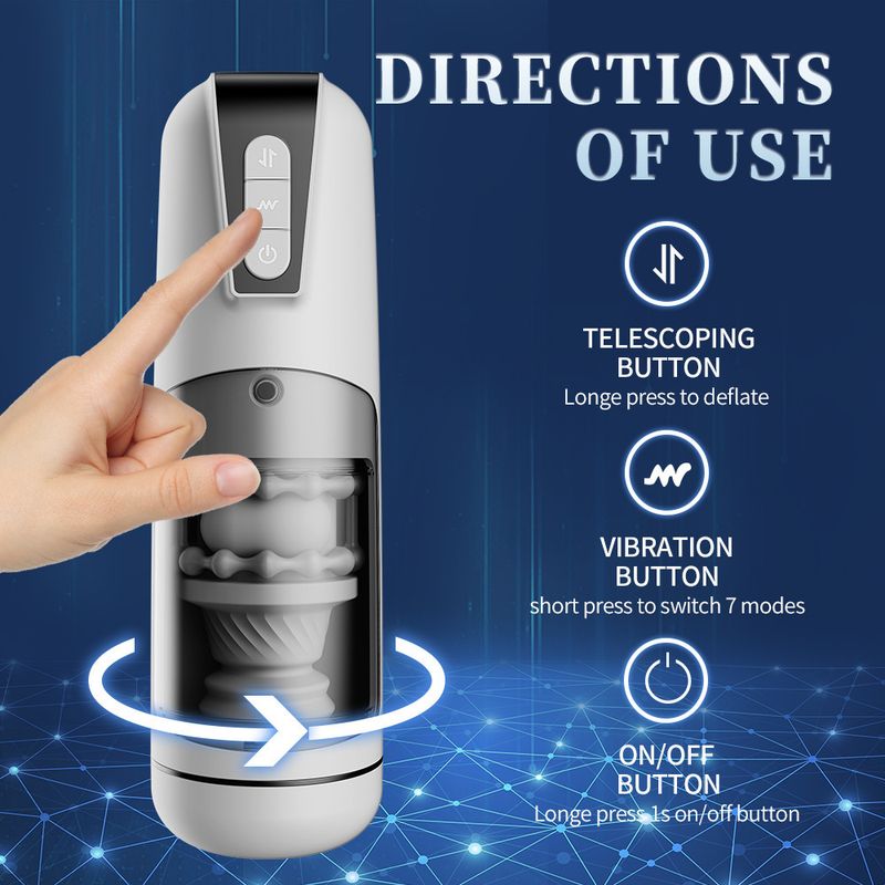 Tianzhou Intelligent Telescopic Multi Frequency Vibration Transparent Window Masturbator Male Masturbator Adult Products_voghion.com