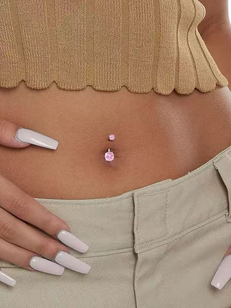 Set di 9 pezzi con anello a mezzaluna e farfalla per piercing all'ombelico_voghion.com