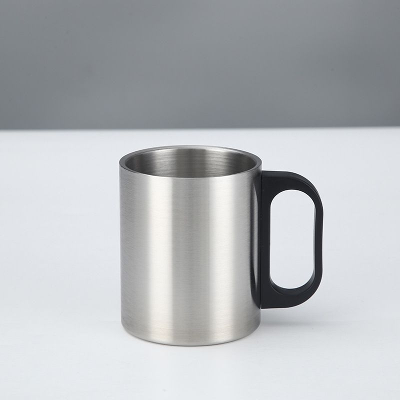 Tazza da caffè isolata a doppia parete in acciaio inossidabile 304 - Bicchiere da viaggio a prova di perdite da 12 once con manico per bevande calde/fredde, per ufficio e uso domestico_voghion.com