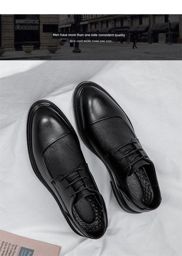 Lässige, breite Schuhe aus Leder in Groß, braun, für den täglichen Gebrauch_voghion.com