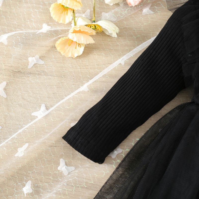 2024 Cute casual solid color mesh jumpsuit for infants and young girls_voghion.com