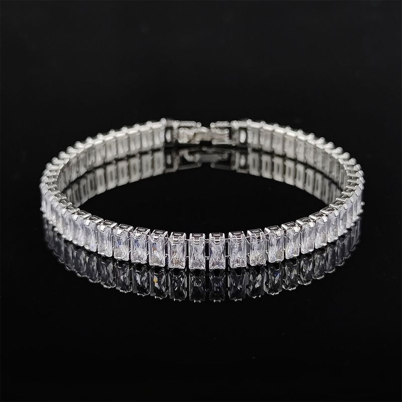 Y2K Armband Sieraden Rechthoekige Zirkonia Wit Trend 100 Met Nieuwe Armband S5776_voghion.com