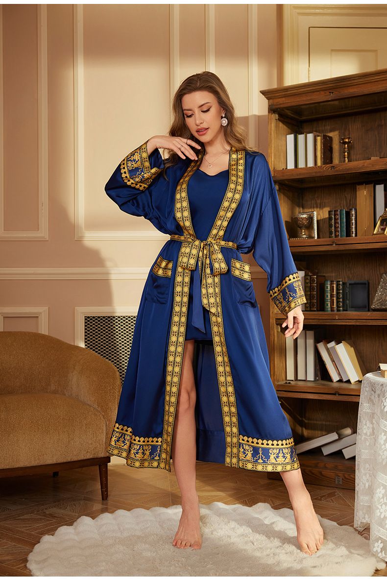 Abbigliamento Donna Pigiama Donna Primavera E Autunno Lungo Accappatoio Accappatoio Di Lusso_voghion.com