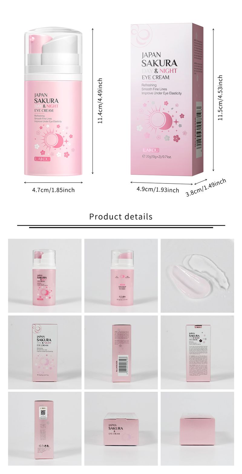 LAIKOU Sakura Dag an Nuecht Aencrème 20g Hydratiséierend Feuchtigkeitsspendend Aenhaut_voghion.com