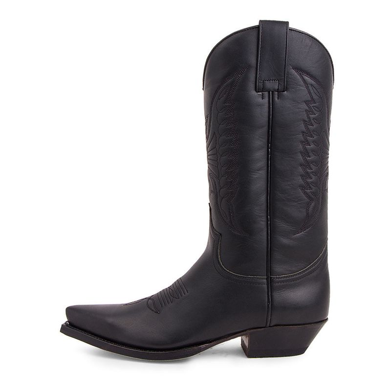 Kowbojskie buty męskie buty ze szpiczastym noskiem vintage kwadratowy nosek gruby obcas blokowy szpiczaste do połowy łydki skórzane buty kowbojskie_voghion.com