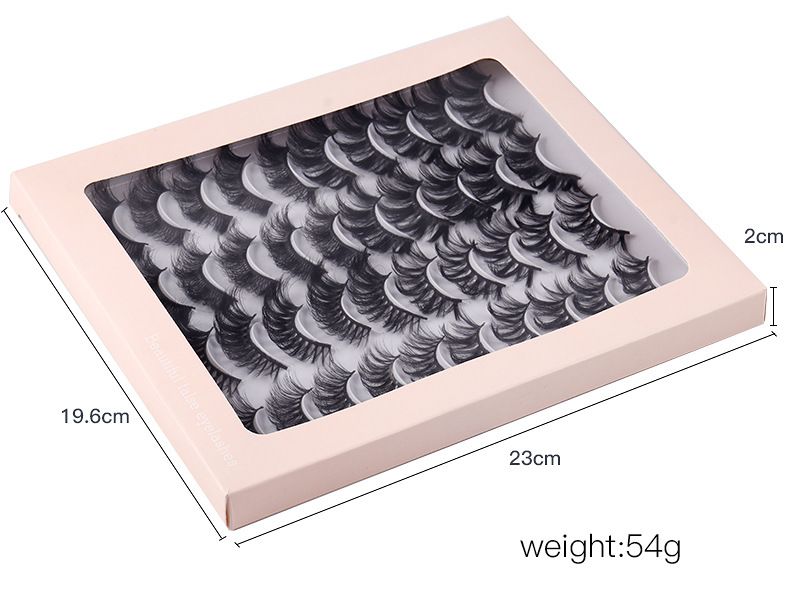 False Eyelashes 20 Pairs Of Mixed Mink Eyelashes In Boxes, False Eyelashes, Hard Stems, Thick And Curled Eyelashes_voghion.com