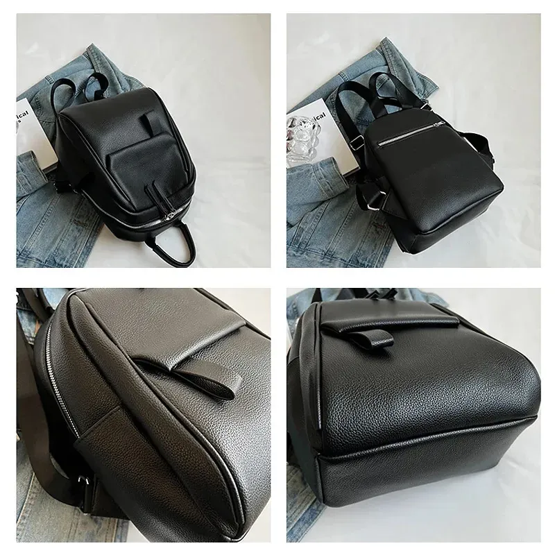 er Niedlicher, modischer Mini-Rucksack aus weichem Leder für Damen, multifunktional, kleine Schultertasche, Mädchenhandtasche 250210_voghion.com