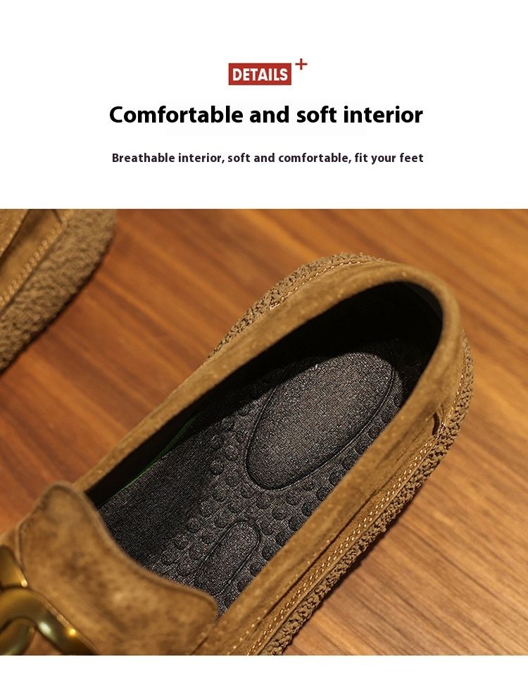 Scarpe da guida Le Fu traspiranti in pelle con copripiedi da uomo casual invernali inglesi One Step Bean 2024_voghion.com