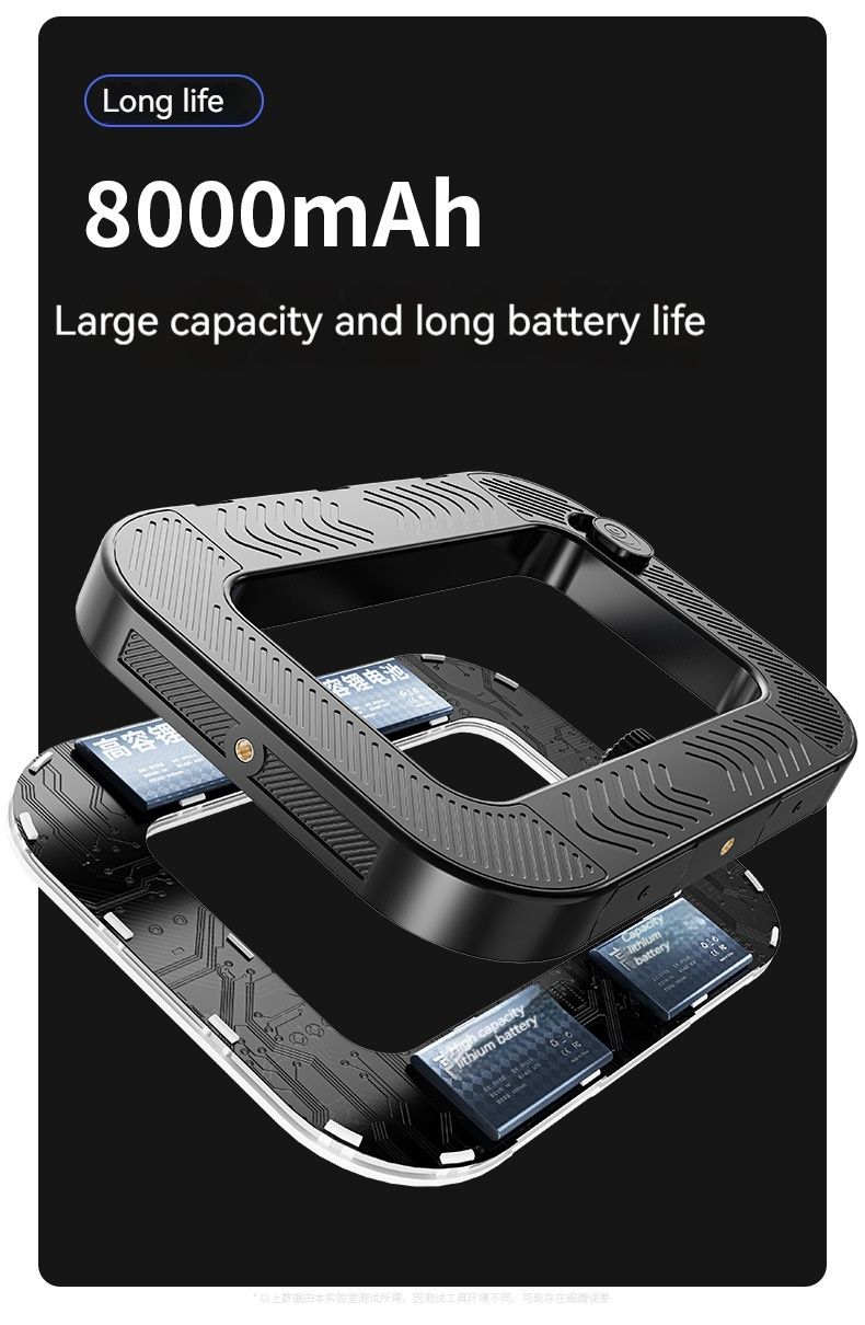 3-Color Dimming, Ring Rabbit Cage Fill Live Broadcast Photography Light With Bluetooth Selfie Reverse Charging_voghion.com
