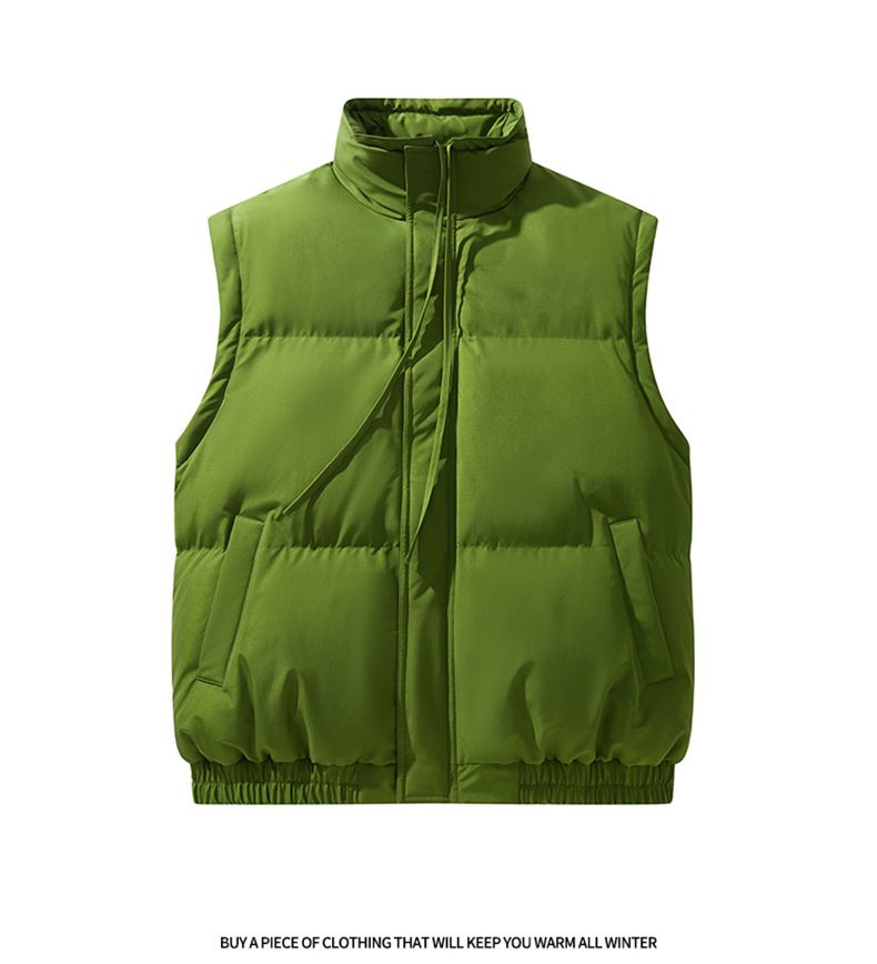 Sleeves Removable Stand-up Collar Cotton-padded Clothes Men's Loose Down Cotton-padded Clothes Stand-up Collar Warm Bread Clothes_voghion.com