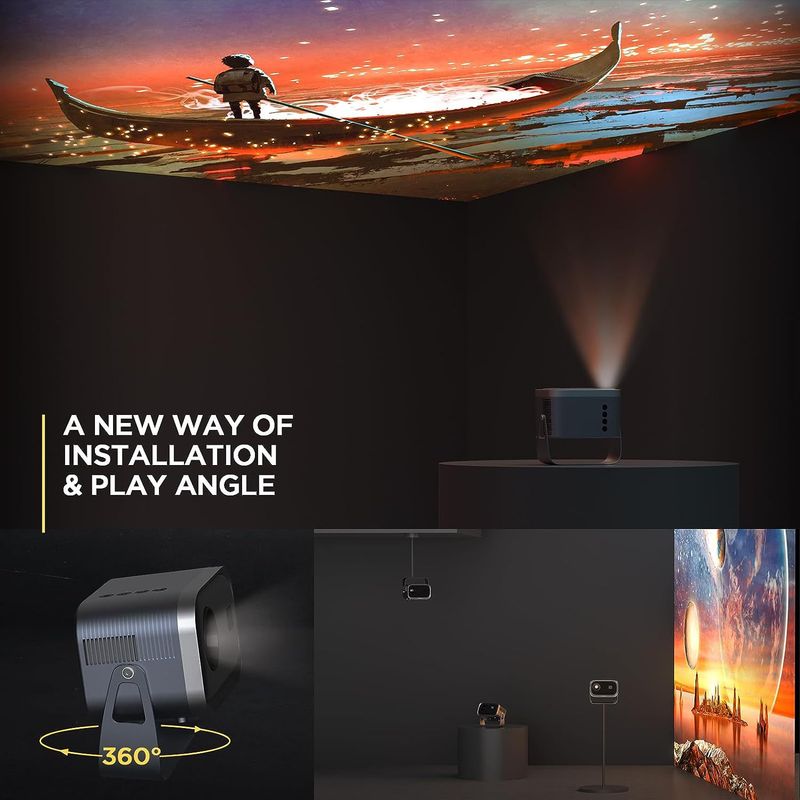 New HY350 HD 4k Smart Home Theater Mobile Screen Portable Mini Projector_voghion.com