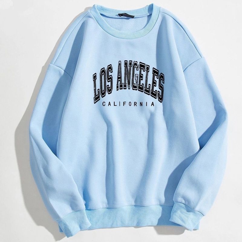 Autumn winter hoodie round neck long sleeved loose and slimming versatile top ins trend_voghion.com
