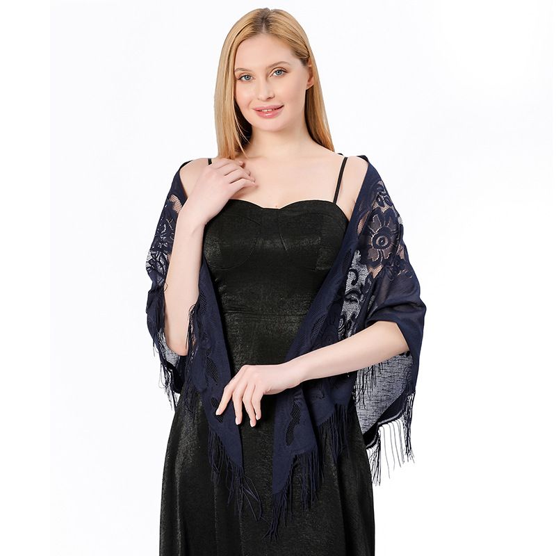VOOTHOST Nieuwe Borduurwerk Kant Sjaal Sjaal Bloemen Driehoekige Sluier Sjaal Voor Vrouwen Feest Sjaal Bruiloft Poncho Stola's Dames Hoofdband Wraps F0176_voghion.com