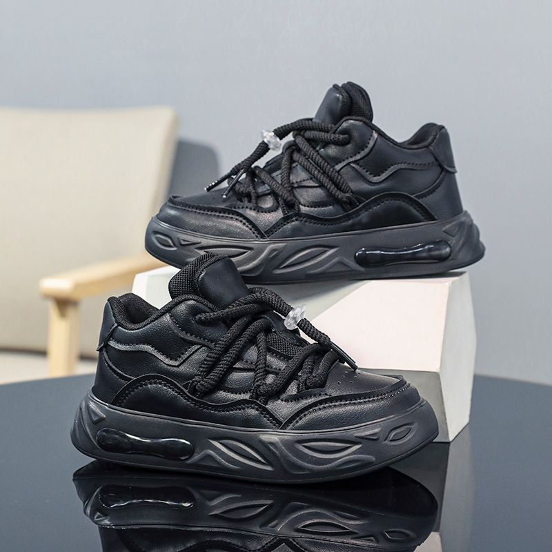 Scarpe da corsa da ragazzo casual in pelle con bordo medio alto per bambini 31-39_voghion.com