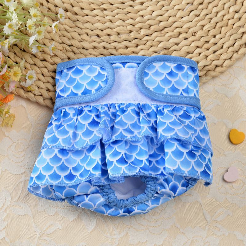 Novo estilo de roupas para animais de estimação femininas, saia fisiológica colorida, calças de segurança menstrual, fraldas térmicas antiassédio_voghion.com