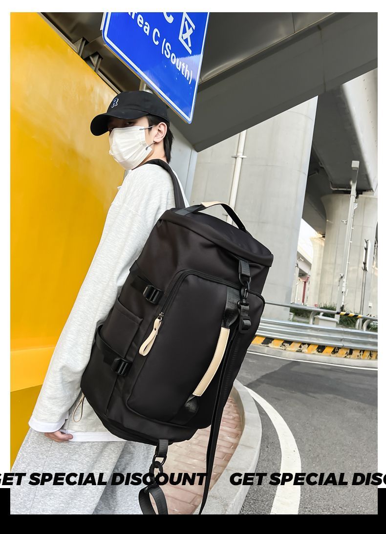 Multifunktionaler trendiger Sport-Reiserucksack, Schulhandtasche, Gepäck, Fitnessstudio, Herren-Umhängetasche mit großer Kapazität_voghion.com