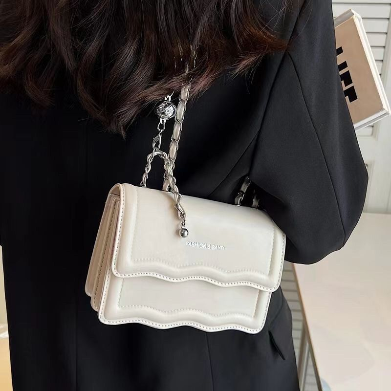 Lanlia BAG Design Small Square 2022 Neue fortschrittliche Unterarmtasche mit Kette, einzelne Schulter, schräger Straddle_voghion.com