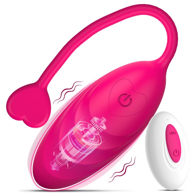 Draadloze afstandsbediening Tadpole Fun Hartvormig Springend Ei Vrouwelijke Masturbatie Vibrator_voghion.com