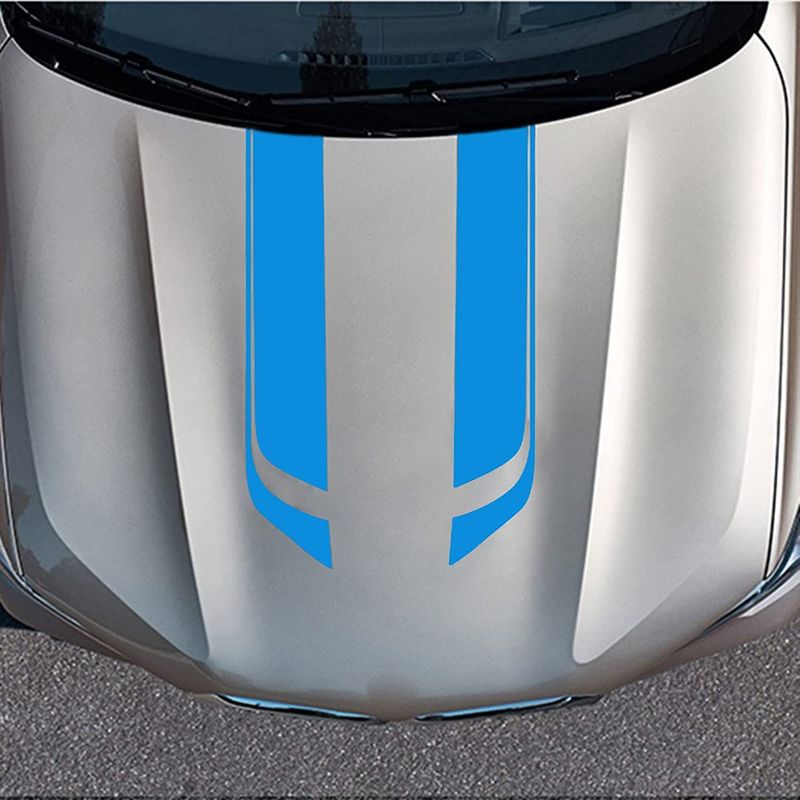 Car Machine Cover Decorative Striped Stickers, Suitable For All Cars, SUVs, Off-road Vehicles, Universal Stickers_voghion.com