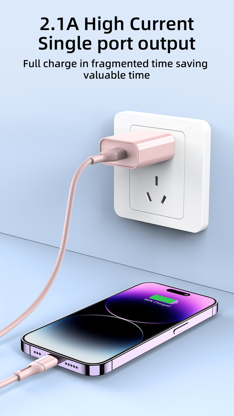 Macaron USB Standardowa ładowarka do telefonu komórkowego 5V1A Głowica jednoportowa 5V2A Ładowanie podróżne 5W10W_voghion.com