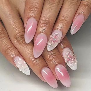 Nails Art & Tools Frosted Golden Autumn Orange Style Long Water Pipe Nail Hot Girl Style Diamond Flower Wear Nail Wholesale Nails_voghion.com