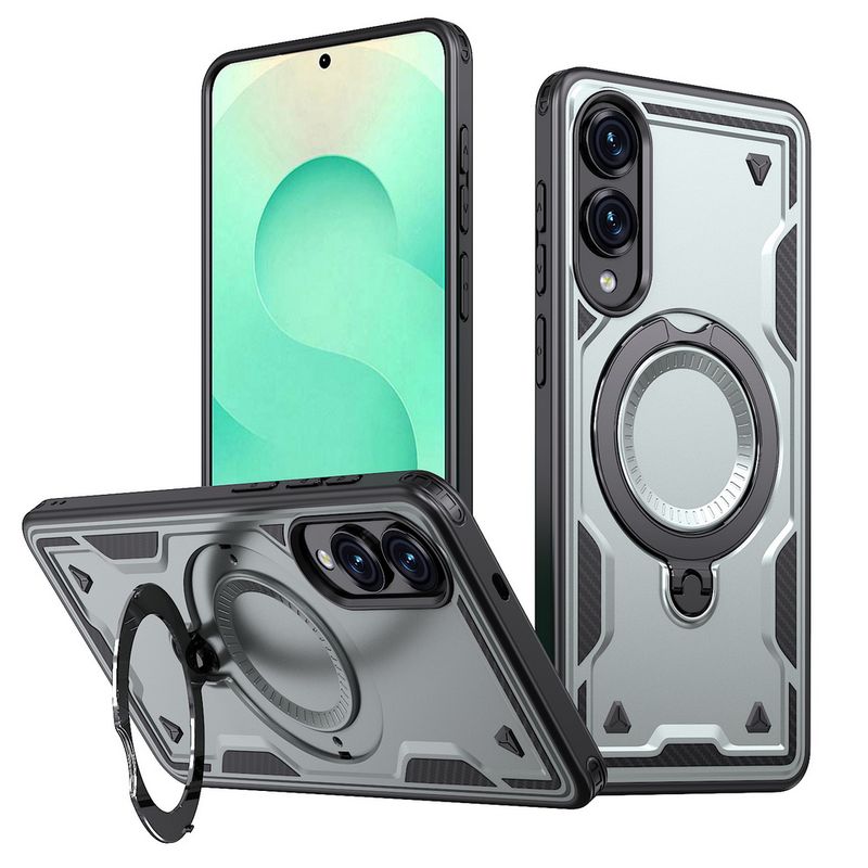 Metallring-Magnetadsorptionshülle mit kabellos aufgeladenem Gehäuse für Samsung Edge S25 + Galaxy S24 Ultra S23 FE S22 S21 Panzerabdeckung_voghion.com