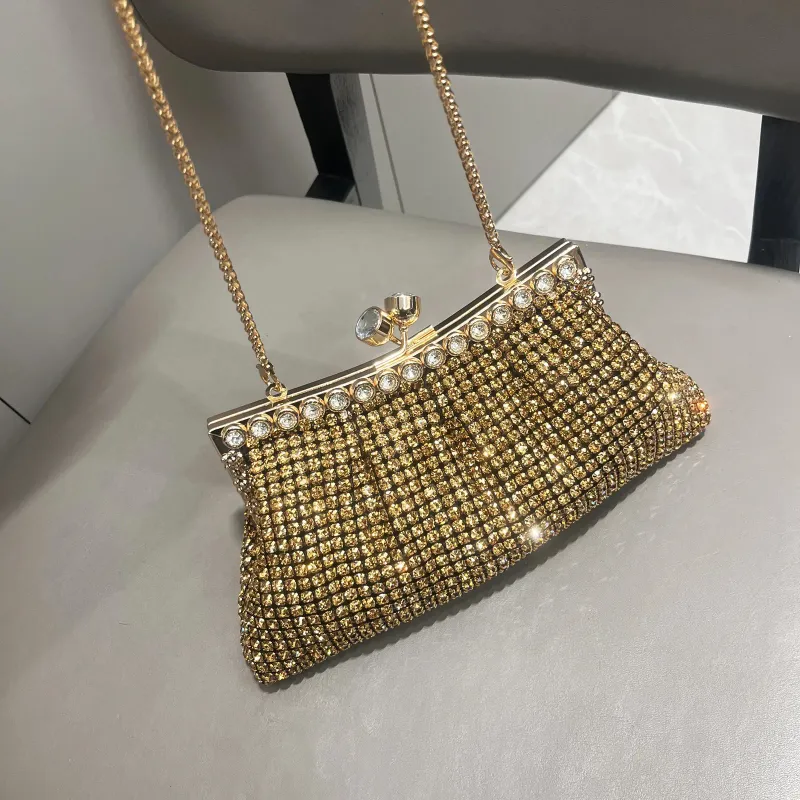 Henkel Strass Abend Clutch Tasche Geldbörse und Handtasche funkelnde Kristall Schulter 250314l_voghion.com